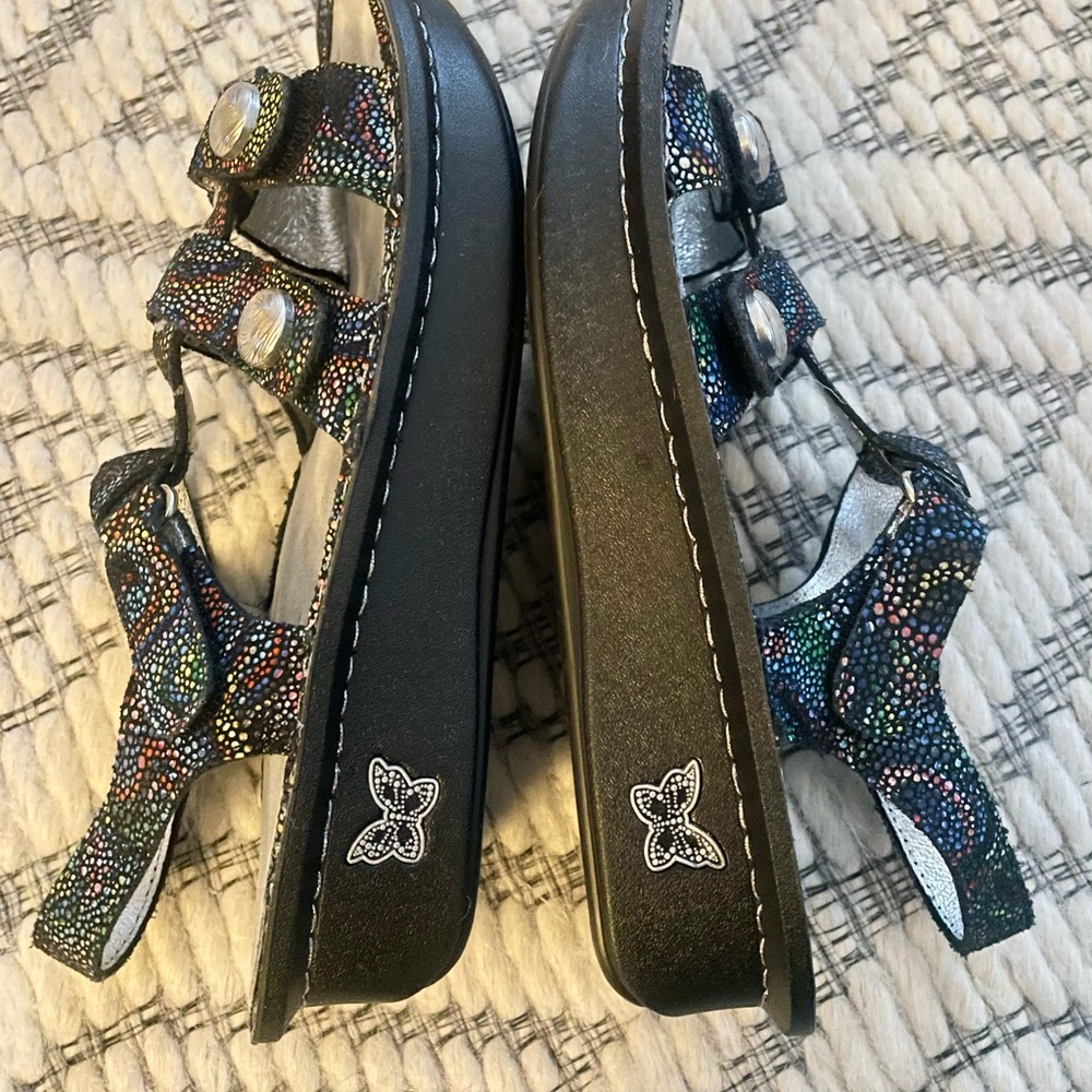 Alegria Kleo Blissful Multicolor Leather Comfort Sandals Women's EU38 Size 7.5-8 - Picture 8 of 9